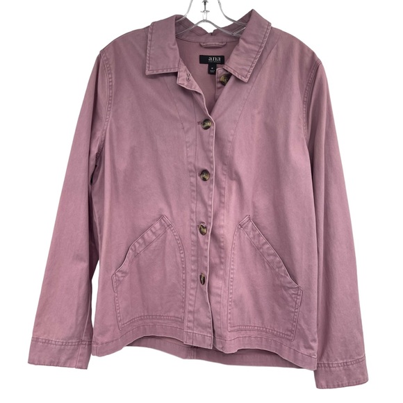 a.n.a. Cotton Button Up Collar Jacket Size Medium - Picture 1 of 12